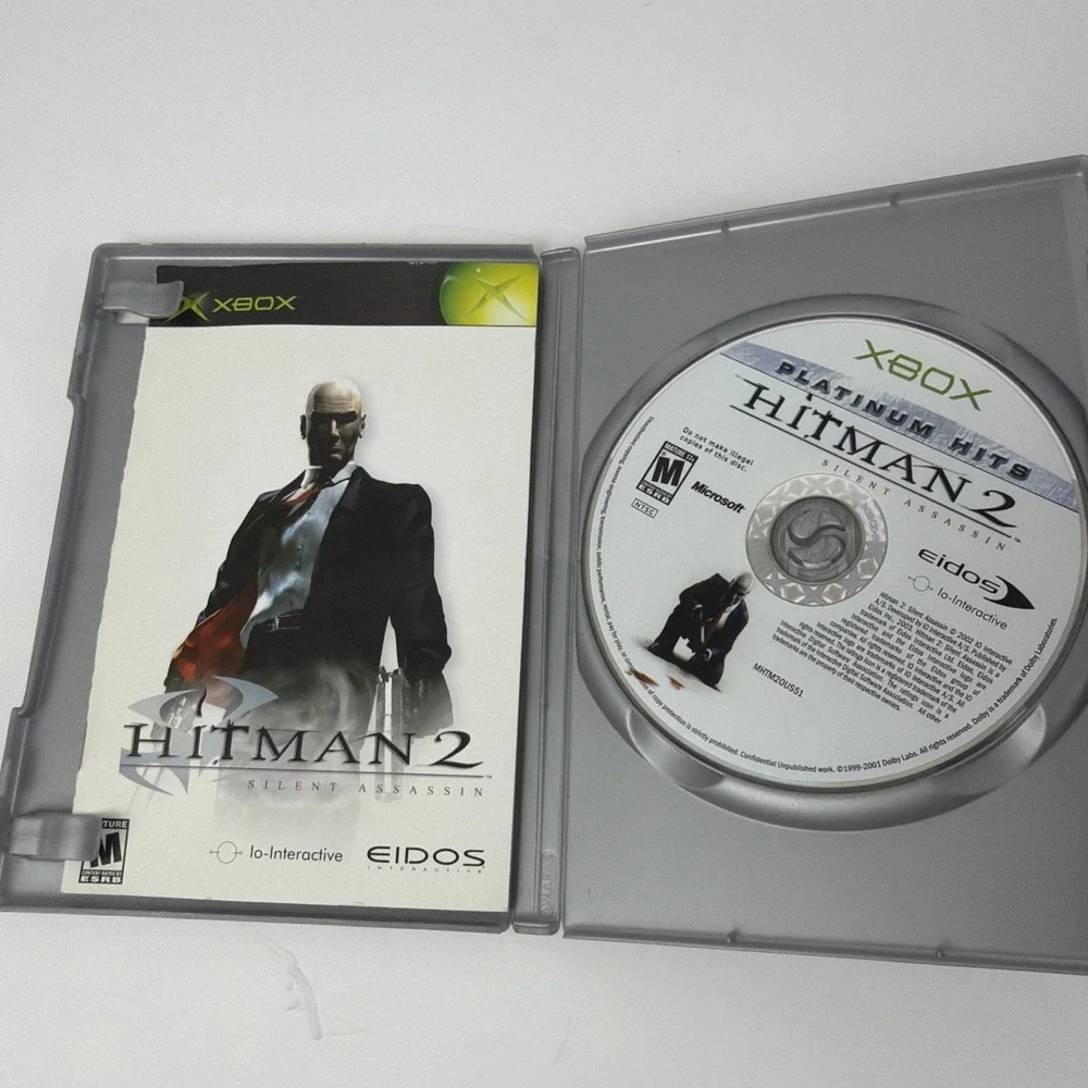 Hitman 2 Silent Assassin Platinum Hits Xbox Original Video Game Untested